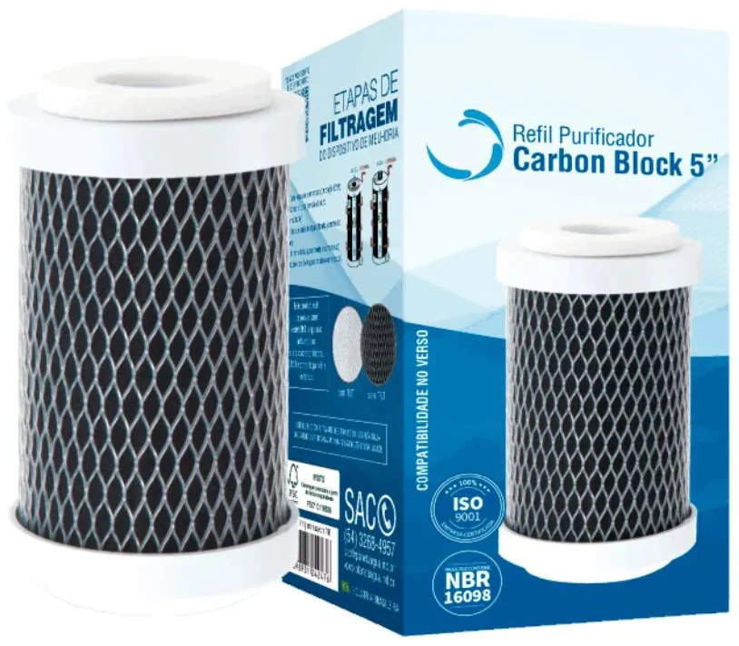 Refil Planeta Água CARBON BLOCK 5” ROSCA